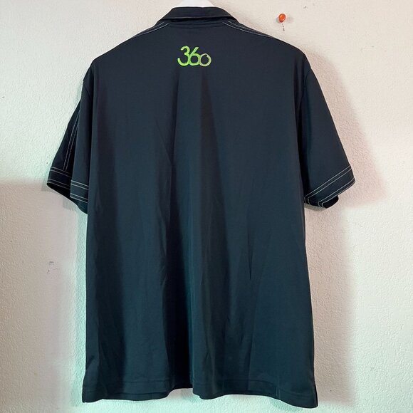 Sport-Tek by Port Authority Mens Short Sleeve Golf Polo Shirt XL Black 360 Logo - Picture 2 of 11